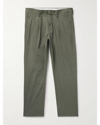 NN07 - Bill 1449 Slim-fit Pleated Organic Cotton-blend Ripstop Trousers - Lyst