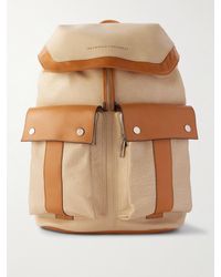 Brunello Cucinelli - Colour-Block Full-Grain Leather Backpack - Lyst