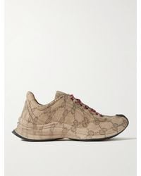 Gucci - Logo-print Leather Sneakers - Lyst