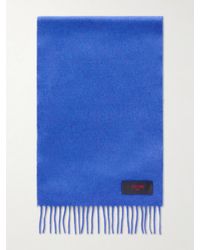 Celine - Logo-Appliquéd Fringed Cashmere Scarf - Lyst