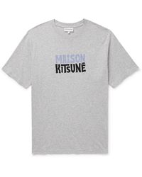 Maison Kitsuné - Surf Club Logo-print Cotton-jersey T-shirt - Lyst