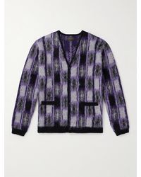 Beams Plus - Checked Jacquard-knit Cardigan - Lyst