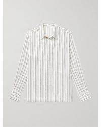 Saint Laurent - Striped Silk Shirt - Lyst