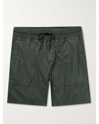 James Perse Stretch-cotton Poplin Drawstring Shorts - Green