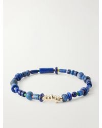 Luis Morais - 14-Karat Lapis Lazuli Beaded Bracelet - Lyst