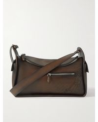Berluti - Barrel Scritto Venezia Leather Messenger Bag - Lyst