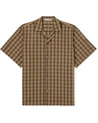 Acne Studios - Samir Camp-collar Checked Cotton Shirt - Lyst