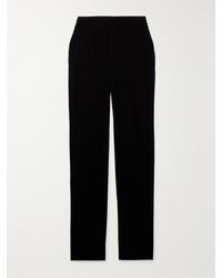 Saint Laurent - Straight-leg Velvet Suit Trousers - Lyst