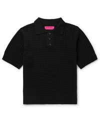 The Elder Statesman - Nora Lite Waffle-Knit Cotton Polo Shirt - Lyst