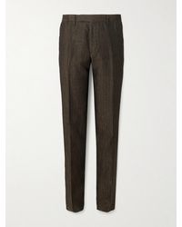 MR P. - Straight-Leg Striped Linen Suit Trousers - Lyst