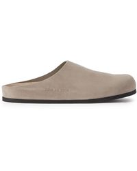 Common Projects - Logo-debossed Suede Clogs - Lyst