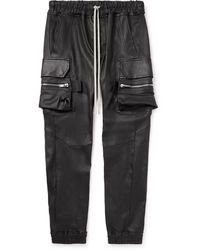 Rick Owens - Mastodon Skinny-fit Leather Drawstring Cargo Trousers - Lyst