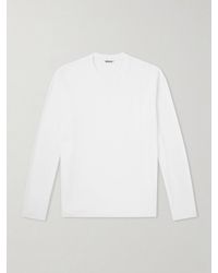 AURALEE - Organic Cotton-Jersey T-Shirt - Lyst