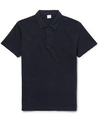 Sunspel - Riviera Slim-fit Cotton-mesh Polo Shirt - Lyst