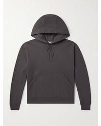 Saint Laurent - Logo-Embroidered Cotton-Jersey Hoodie - Lyst