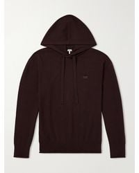 Loewe - Anagram-Embroidered Cotton-Blend Hoodie - Lyst