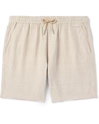 NN07 - Gregor 1454 Straight-leg Linen Drawstring Shorts - Lyst
