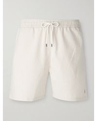 Polo Ralph Lauren - Mid-length Cotton-blend Seersucker Swim Shorts - Lyst