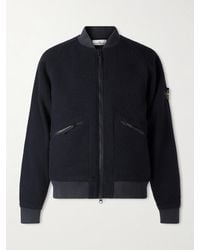 Stone Island - Boiled Wool-Blend Bomber Jacket - Lyst
