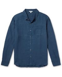 James Perse - Garment-dyed Linen Shirt - Lyst