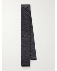 Missoni - Striped Crochet-Knit Wool And Silk-Blend Tie - Lyst