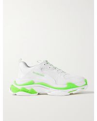 Balenciaga - Triple S Mesh And Faux Leather Sneakers - Lyst
