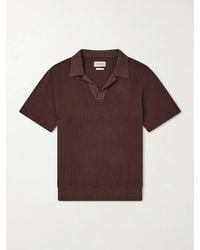 Oliver Spencer - Westcott Open-Collar Organic Cotton Polo Shirt - Lyst