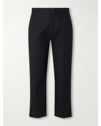 Ami Paris - Parisian-fit Straight-leg Cotton-gabardine Trousers - Lyst
