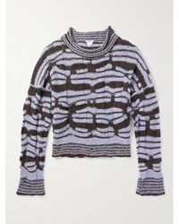 Bottega Veneta - Jacquard-knitted Cotton Sweater - Lyst