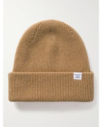Norse Projects - Logo-appliquéd Ribbed Merino Wool Beanie - Lyst