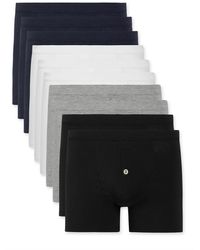 Hamilton and Hare 10-pack Stretch Lyocell And Cotton-blend Boxer Briefs - Multicolor