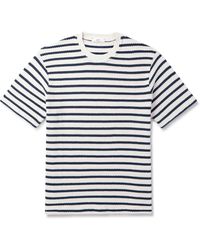MR P. - Striped Open-knit Organic Cotton T-shirt - Lyst