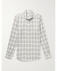 Eleventy - Checked Cotton And Lyocell-Blend Flannel Shirt - Lyst