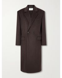 Saint Laurent - Double-Breasted Felted-Wool Coat - Lyst