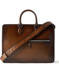 Berluti - 2 Jour Neo Scritto Venezia Leather Briefcase - Lyst