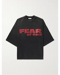 Fear Of God - Fear Is Gone Oversized Logo-Print Cotton-Jersey T-Shirt - Lyst