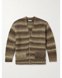 Nudie Jeans - Kent Striped Brushed Wool-blend Cardigan - Lyst