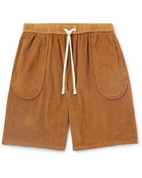Les Tien - Invert Straight-leg Cotton-corduroy Drawstring Shorts - Lyst