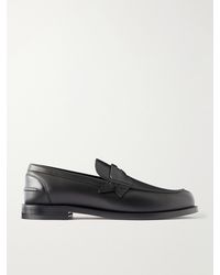 Christian Louboutin - The Plato Logo-Embellished Leather Penny Loafers - Lyst