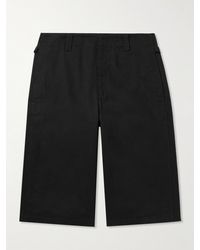 Lemaire - Straight-leg Cotton-twill Bermuda Shorts - Lyst