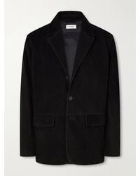 FRAME - Suede Blazer - Lyst