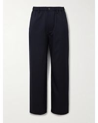 FRAME - Easy Straight-Leg Wool-Twill Trousers - Lyst