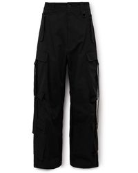 Givenchy - Wide-leg Embellished Cotton-twill Cargo Trousers - Lyst
