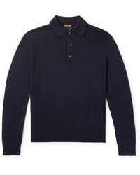 Barena - Pevaron Ribbed Linen And Cotton-Blend Polo Shirt - Lyst