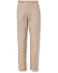 Zegna - Trofeo Slim-fit Wool And Linen-blend Suit Trousers - Lyst