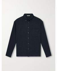 A Kind Of Guise - Banita Button-Down Collar Checked Organic Cotton-Seersucker Shirt - Lyst