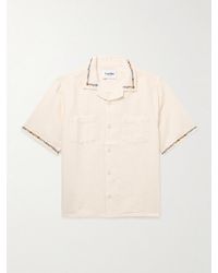 Corridor NYC - Convertible-Collar Embroidered Linen And Cotton-Blend Voile Shirt - Lyst