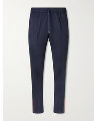Gucci - Straight-Leg Striped Jersey Sweatpants - Lyst