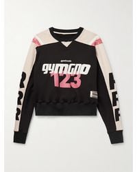 RRR123 - Agape Cropped Printed Appliquéd Cotton-Jersey Sweatshirt - Lyst