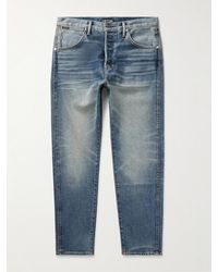 Tom Ford - Jeans slim-fit in denim cimosato lavato in capo - Lyst
